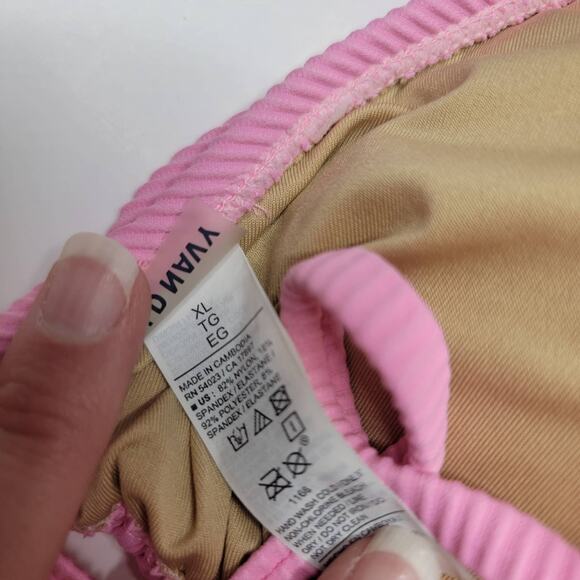 Old Navy Pink Ribbed Swimsuit Top XL - Picture 4 of 6